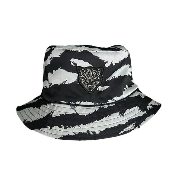 NWOT LITA BY CIARA Print Satin Bucket Hat in Scratchy Zebra Print - Picture 2 of 6